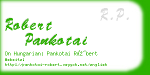 robert pankotai business card